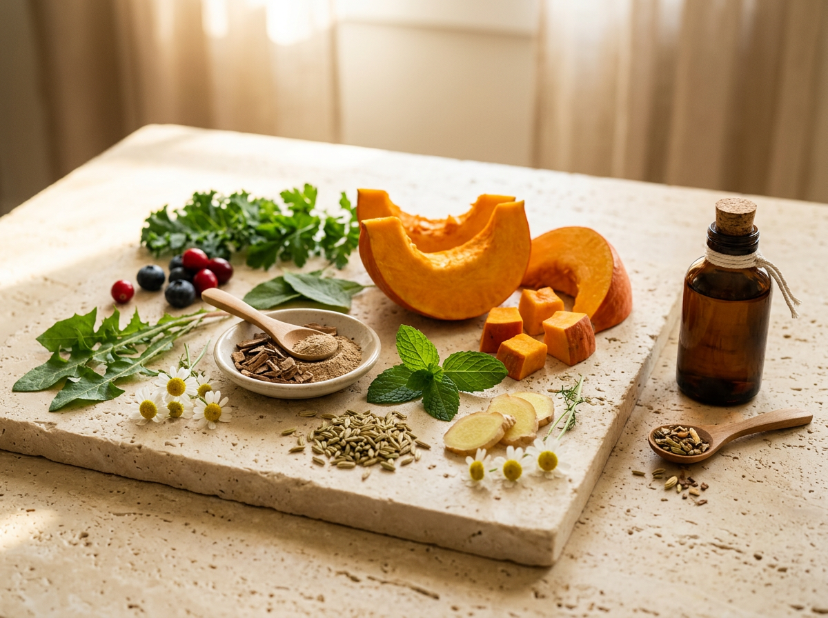 Natural ingredients used to support dog gut wellness